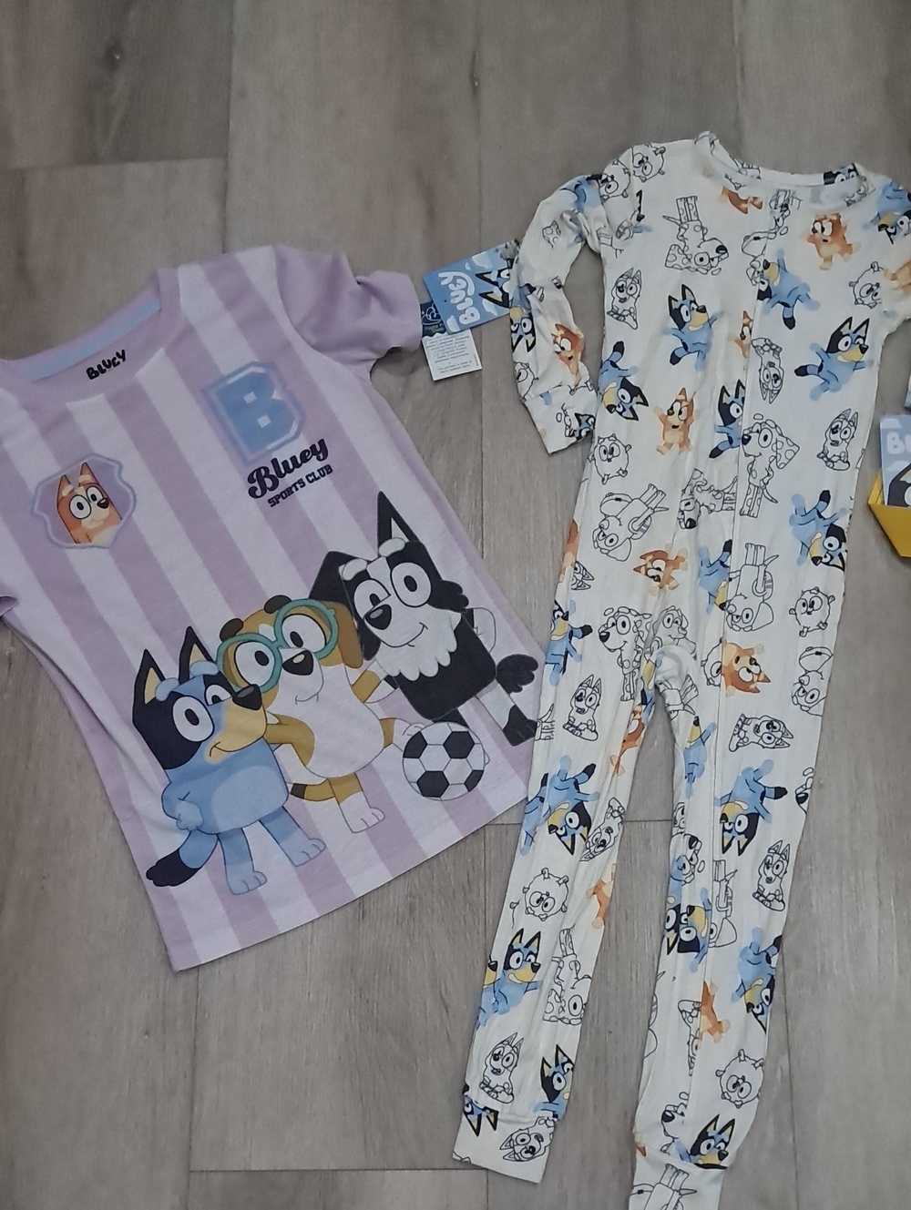 Kids' Purple Stripe Short Sleeve Tee & Character Print Pajama Set